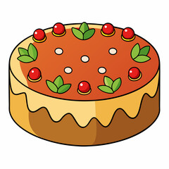 Fruitcake Minimal Christmas Treat Concept