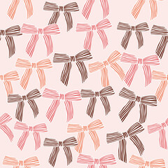 striped bows  seamless pattern , vector , illustration