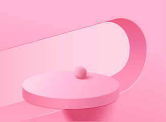3d rendering, Abstract minimal stage for product display present background.