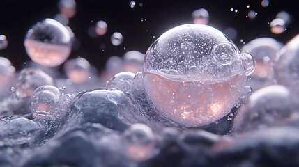 Soft fluffy clouds peaceful sky background
