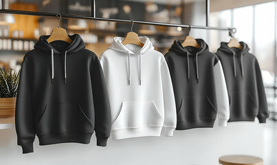 Stylish apparel display modern clothing retail fashion