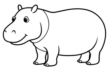 Geometric Hippo Illustration