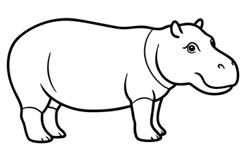 Geometric Hippo Illustration