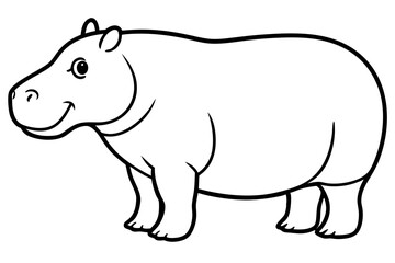 Geometric Hippo Illustration