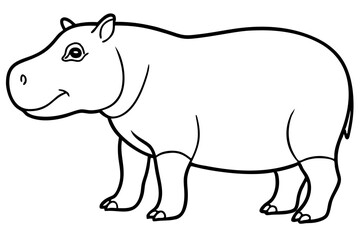Geometric Hippo Illustration