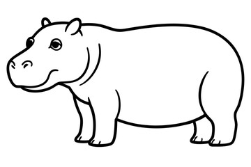 Geometric Hippo Illustration