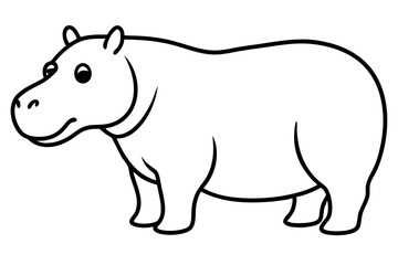 Geometric Hippo Illustration