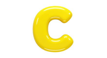 Isolated Yellow Letter C