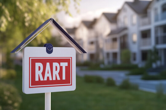 RART sign in front of houses a suburban neighborhood