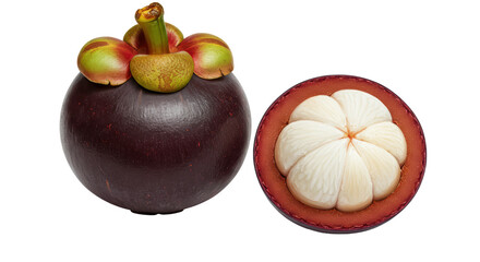 Isolated Mangosteen Fruit