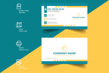 Modern business card print templates, double-sided business card design template, Creative and clean corporate business card template, Luxury and elegant business card design template