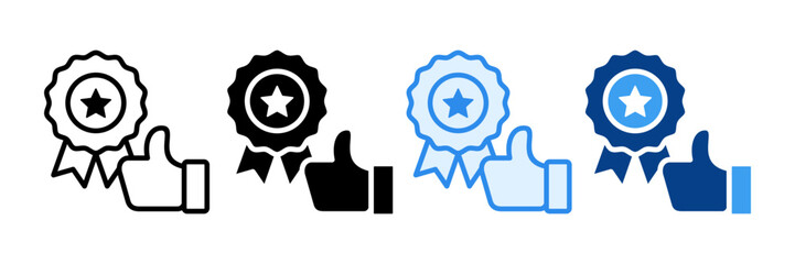 Thumbs Up Icon Set Multiple Style Collection