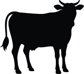 cow silhouette image vector design