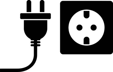 Electric Plug And Socket Vector Illustration For Power Connection And Electrical Outlet