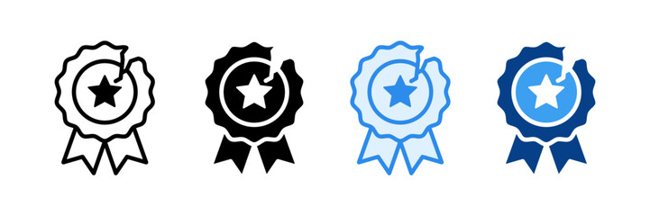 Broken Medal Icon Set Multiple Style Collection