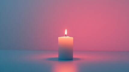 Minimalist candlestick chart glowing under soft overhead lighting, clean lines and sleek modern layout on blurred gradient backdrop, embodying abstract financial data visualization, elegant simplicity