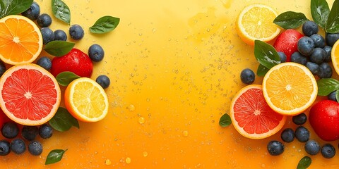 healthy food background with fresh fruits and vegetables nutrition wellness concept organic diet vegan ingredients natural eating lifestyle clean eating high-resolution 3d render ai generated art