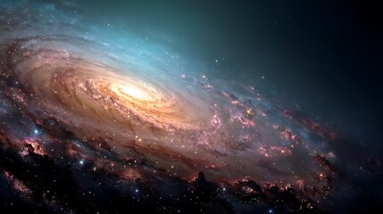 Obraz premium Spiral galaxy in space