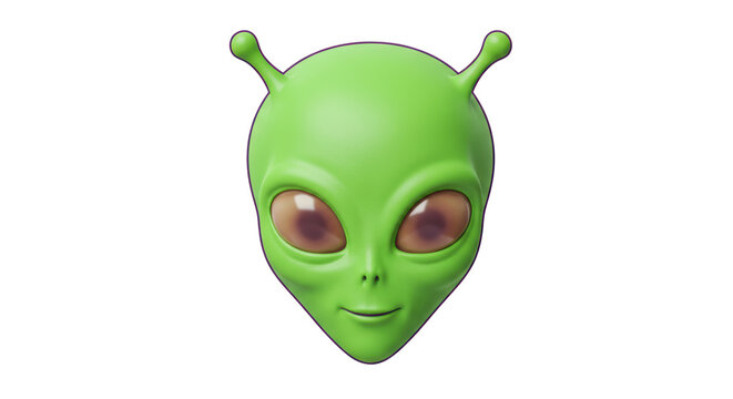 Isolated alien face