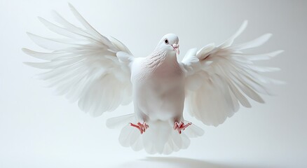 Obraz premium Pigeon, full-body, isolated on a white background