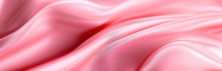 Obraz premium This image features soft pink silk fabric gracefully draped, creating elegant waves and smooth textures. A stunning choice for fashion and design themes.
