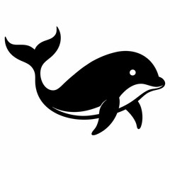 Obraz premium Whale Silhouette Digital Art