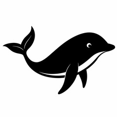 Fototapeta premium Whale Silhouette Digital Art