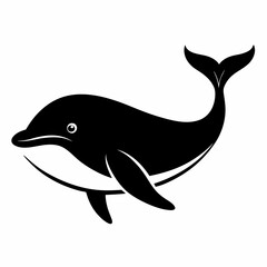 Obraz premium Whale Silhouette Digital Art