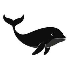 Fototapeta premium Whale Silhouette Digital Art