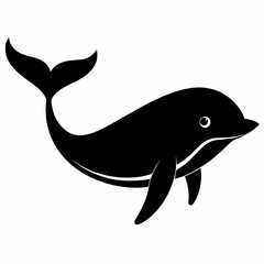 Obraz premium Whale Silhouette Digital Art