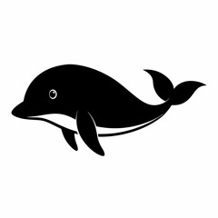 Whale Silhouette Digital Art