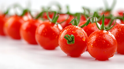 Close-up Cherry Tomato Food Background Image for Culinary Websites and Food Blogs