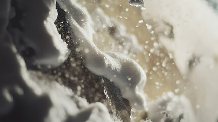 Insulation installer applying spray foam in a commercial building. Featuring energy efficiency solutions