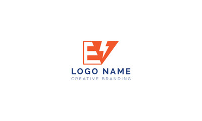 Minimalist EV Logo for Branding and Identity.