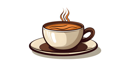 Fototapeta premium Professional cartoon vector illustration of high-quality coffee with appealing color