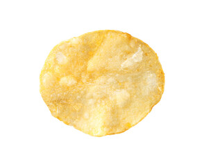 One tasty potato chip isolated on white