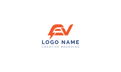Minimalist EV Logo for Branding and Identity.
