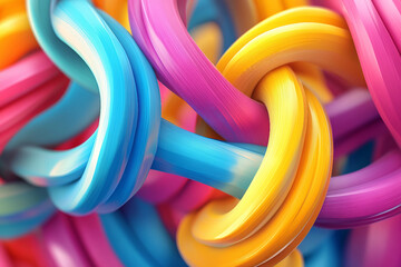 3d render liquid background, rainbow colors created ai generative montage