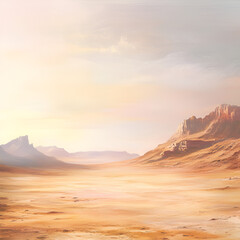 Fototapeta premium Captivating desert landscape revealing geological wonders arid region nature photography breathtaking environment panoramic view artistic concept