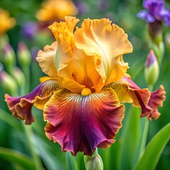 Beautiful red and yellow flowers, including tulip and hibiscus blossoms, showcase nature's spring beauty with vibrant petals