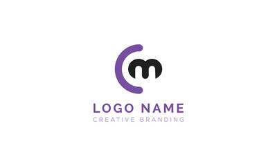 Minimalist CM Logo for Branding and Identity.