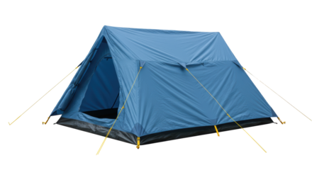 Isolated Blue Camping Tent