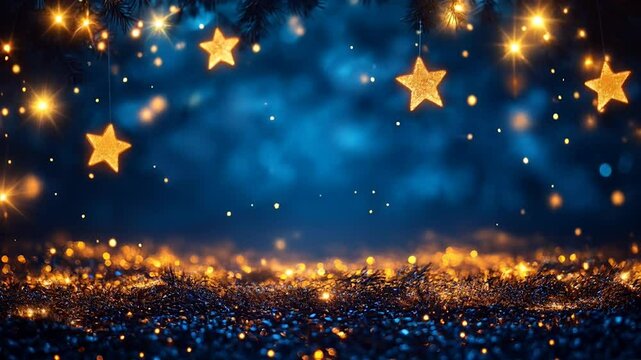Starry decorations create a magical atmosphere during the festive season