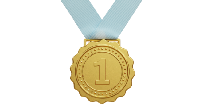 Isolated Gold Medal