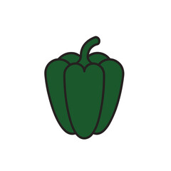 green pepper isolated on white