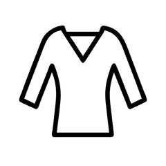 blouse fashion apparel stylish clothing icon - flat stroke icon for apps and websites
