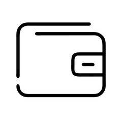 Obraz premium wallet finance money cash holder - flat stroke icon for apps and websites 