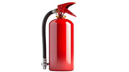 Professional Fire Extinguisher Isolated White Background
