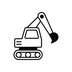 Excavator Vector icon