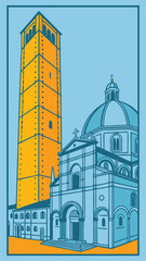 Bologna Bound - Minimalist Travel Poster in Flat Illustration Style